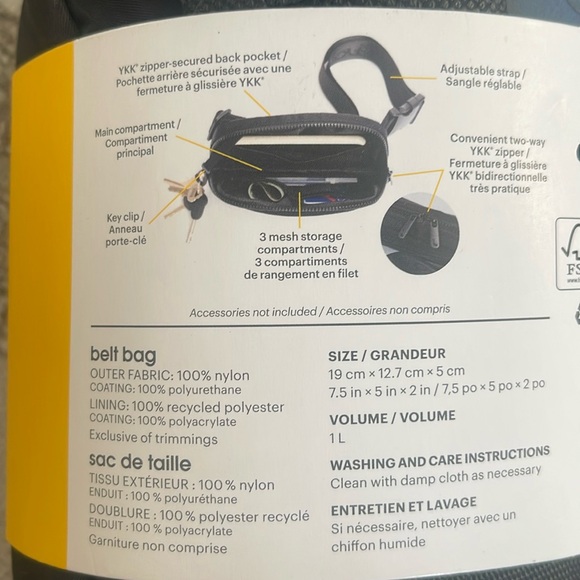 🖤Brand LOLE Belt bag black. Unisex. One Size. Worn many ways, so ve… - Picture 2 of 3